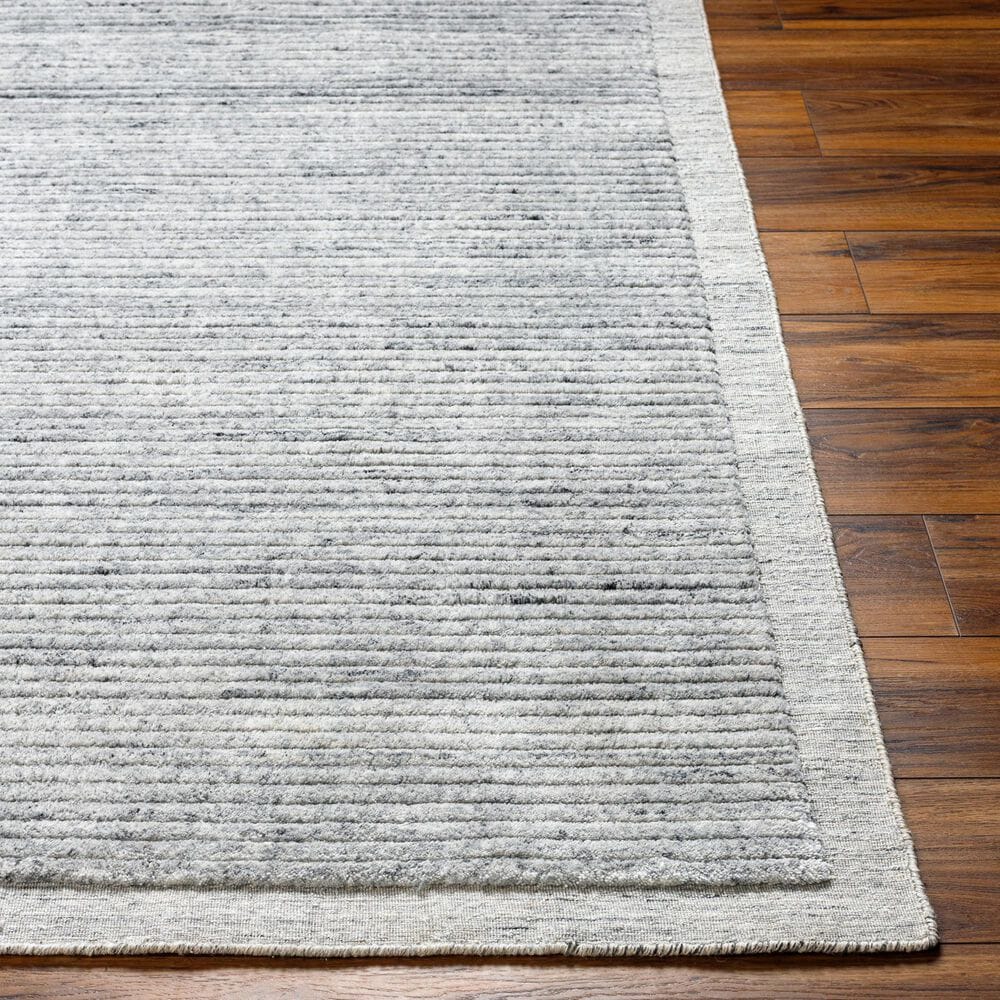 Surya Yasmin 6&#39; x 9&#39; Gray, Ivory and Black Area Rug, , large