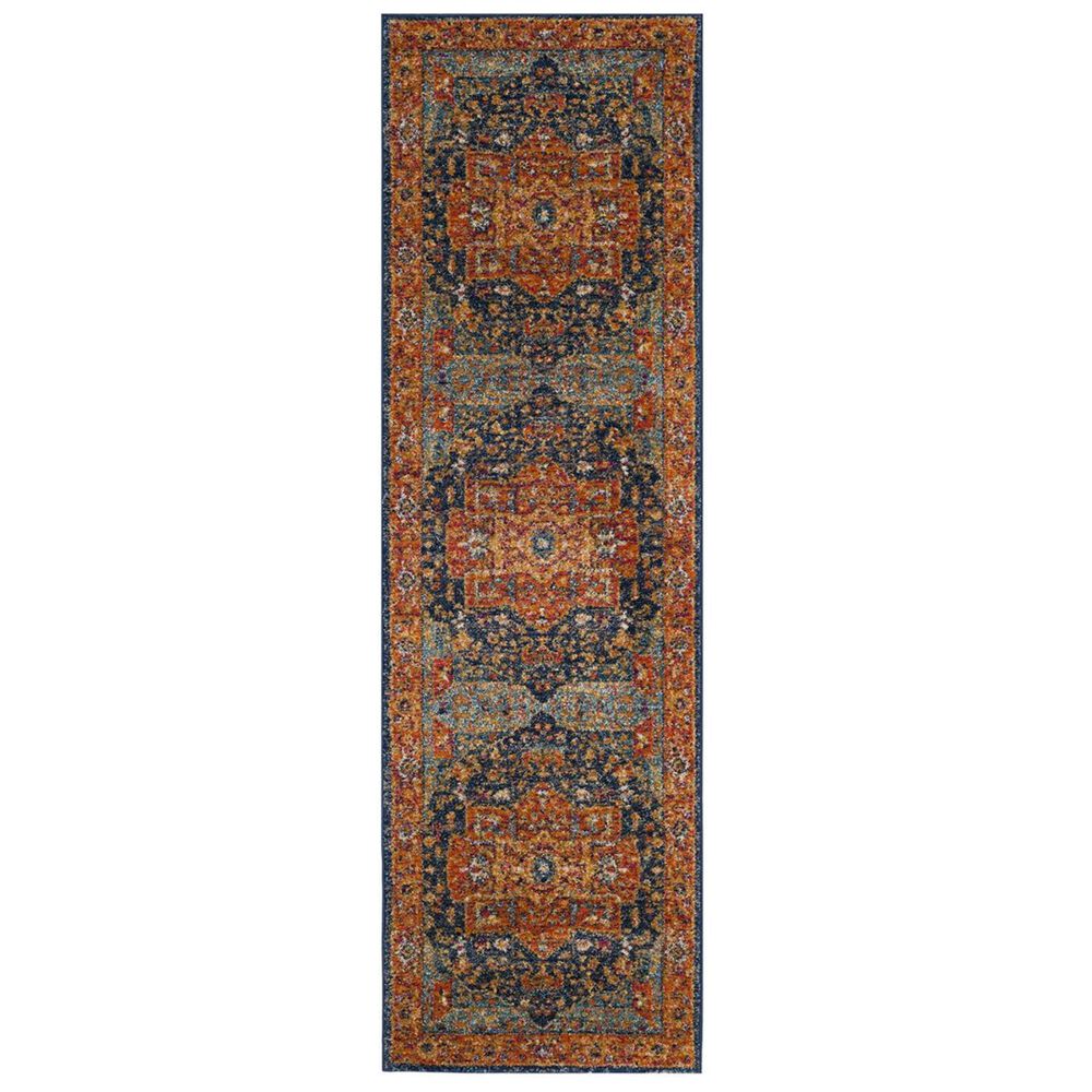 Safavieh Evoke EVK275C 2"2" x 13" Blue and Orange Runner, , large