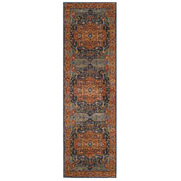 Safavieh Evoke EVK275C 2"2" x 13" Blue and Orange Runner, , large