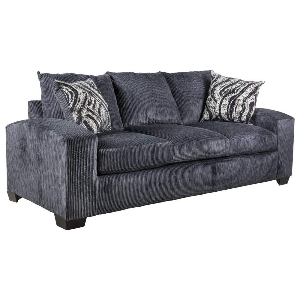 J Cooper USA Gray Queen Liverpool Sleeper Sofa in Charcoal, , large