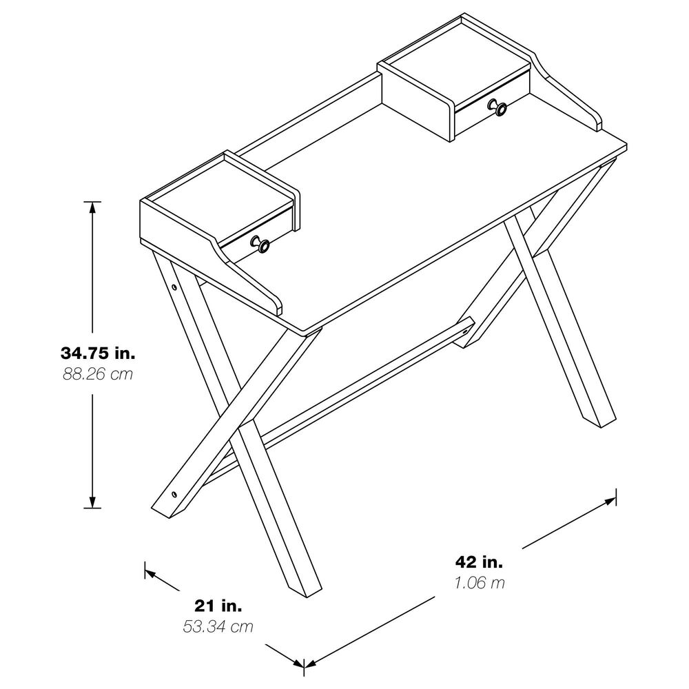 OSP Home Barton Writing Desk in White Wash, , large