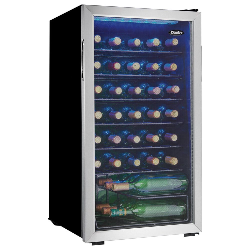 Danby 3.3 Cu. Ft. 36 Bottle Wine Cooler in Stainless Steel, , large