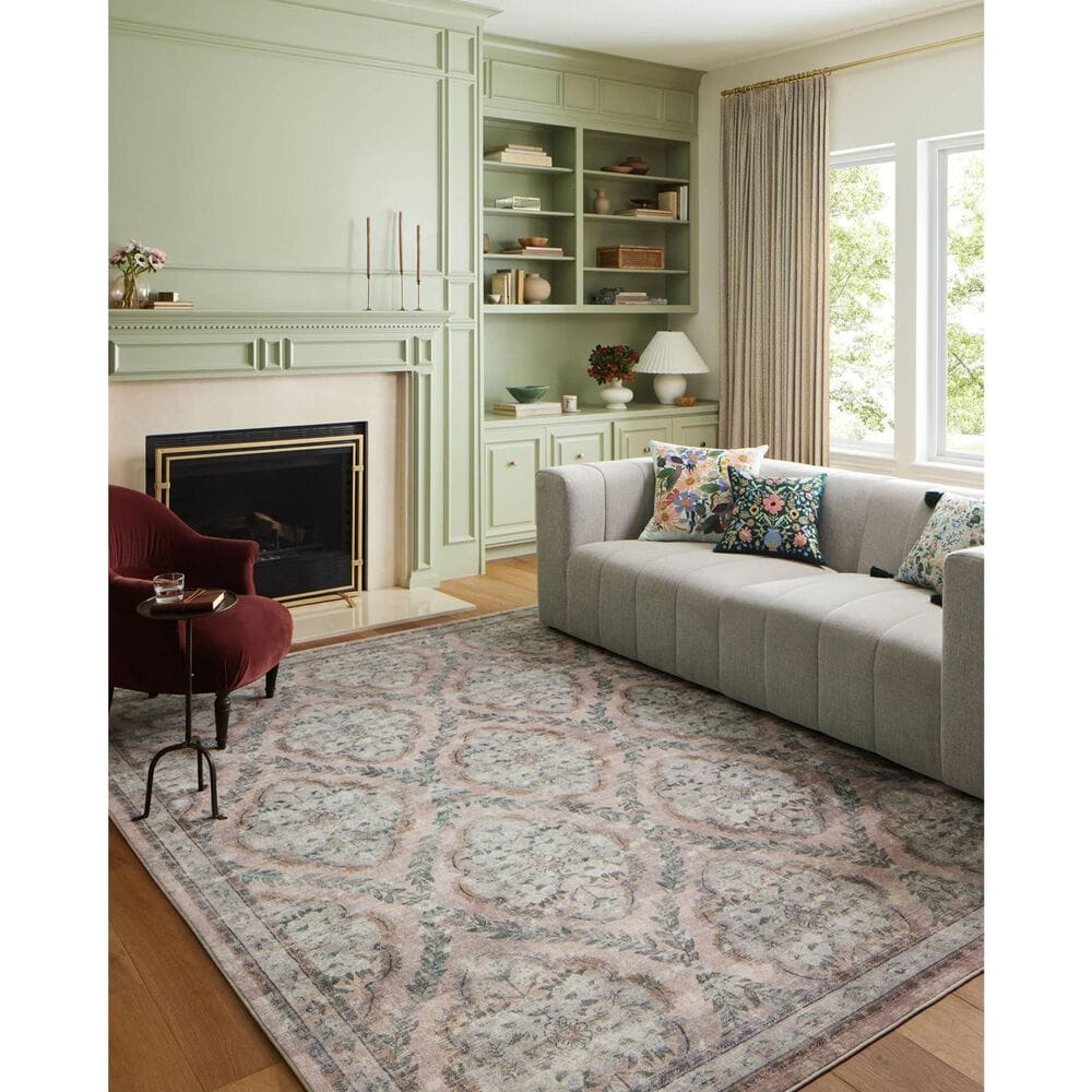 Loloi Courtyard 5&#39; x 7&#39;6&quot; Chateau Blush Area Rug, , large