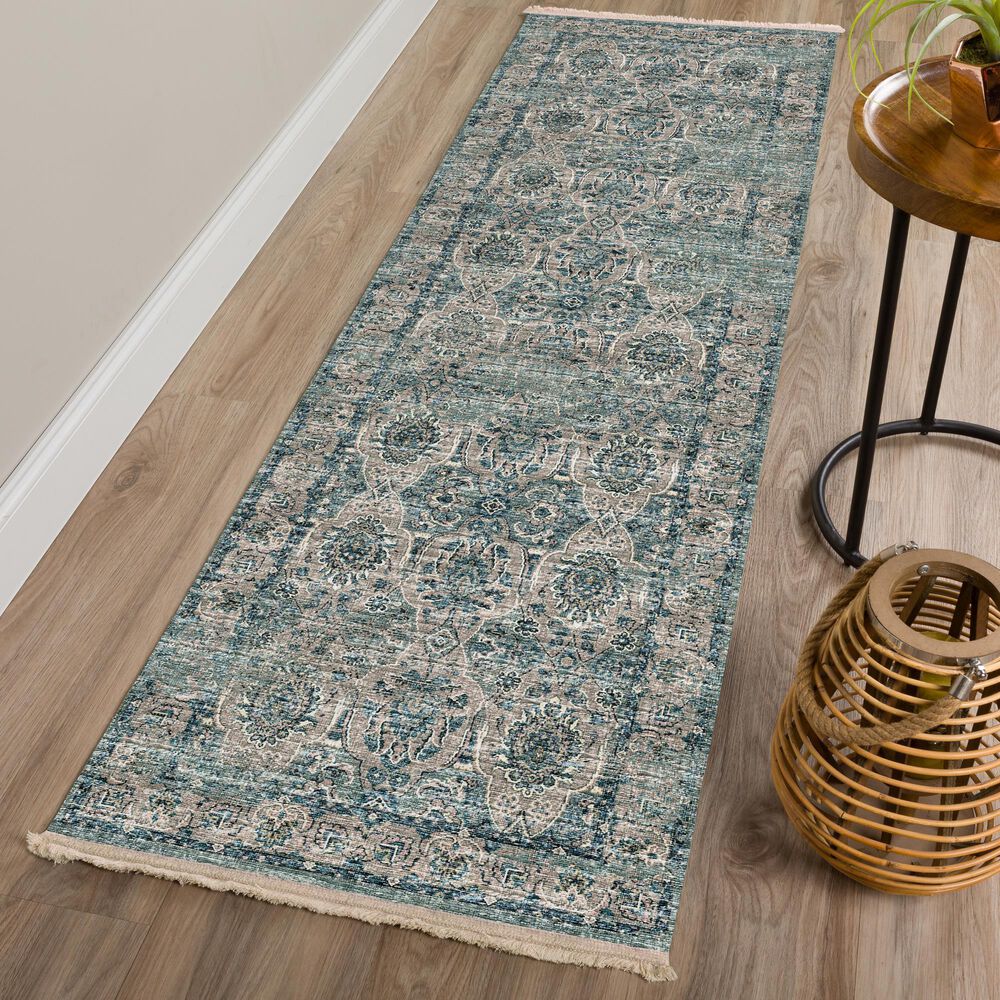 Dalyn Rug Company Marbella 2&#39;3&quot; x 7&#39;6&quot; Mineral Blue Runner, , large