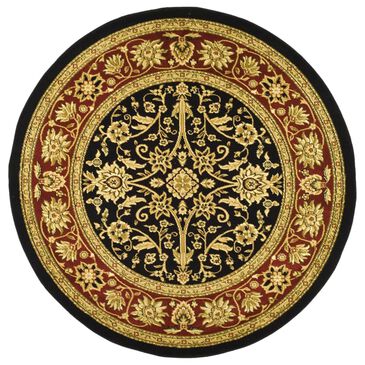 Safavieh Lyndhurst 8" Round Black and Red Area Rug, , large