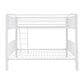 Linden Boulevard Full over Full Heavy Metal Bunk Bed in White, , large