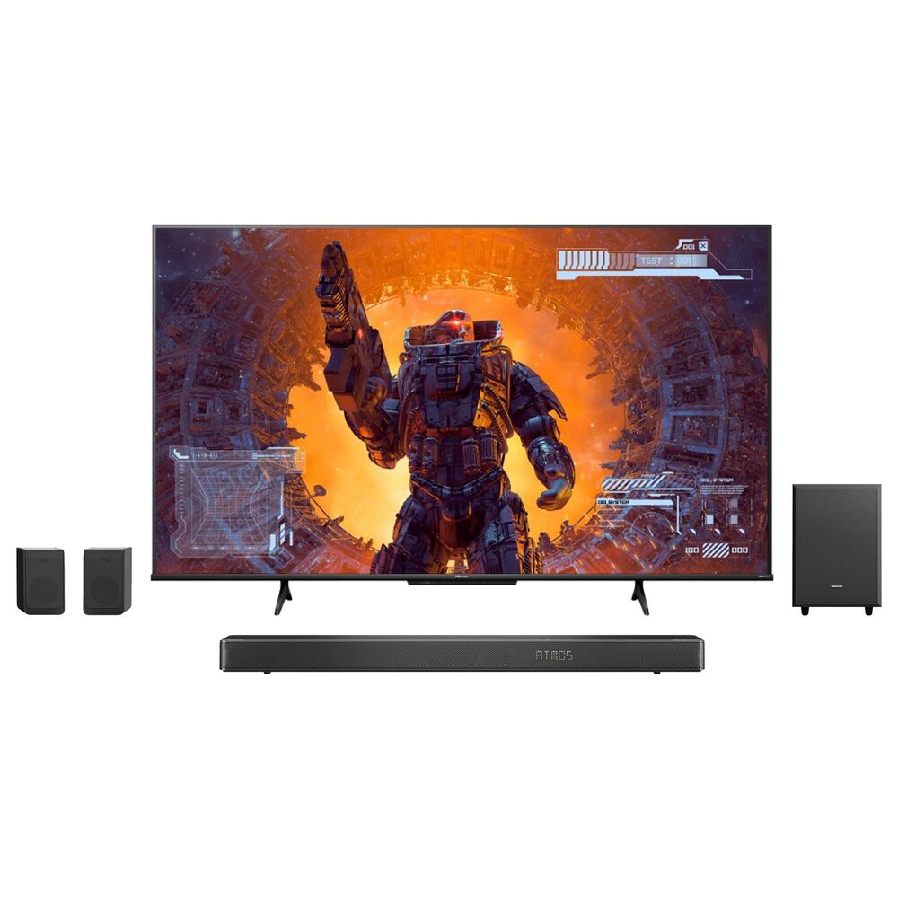 Hisense 75" 4K QLED TV W/ Soundbar, , large