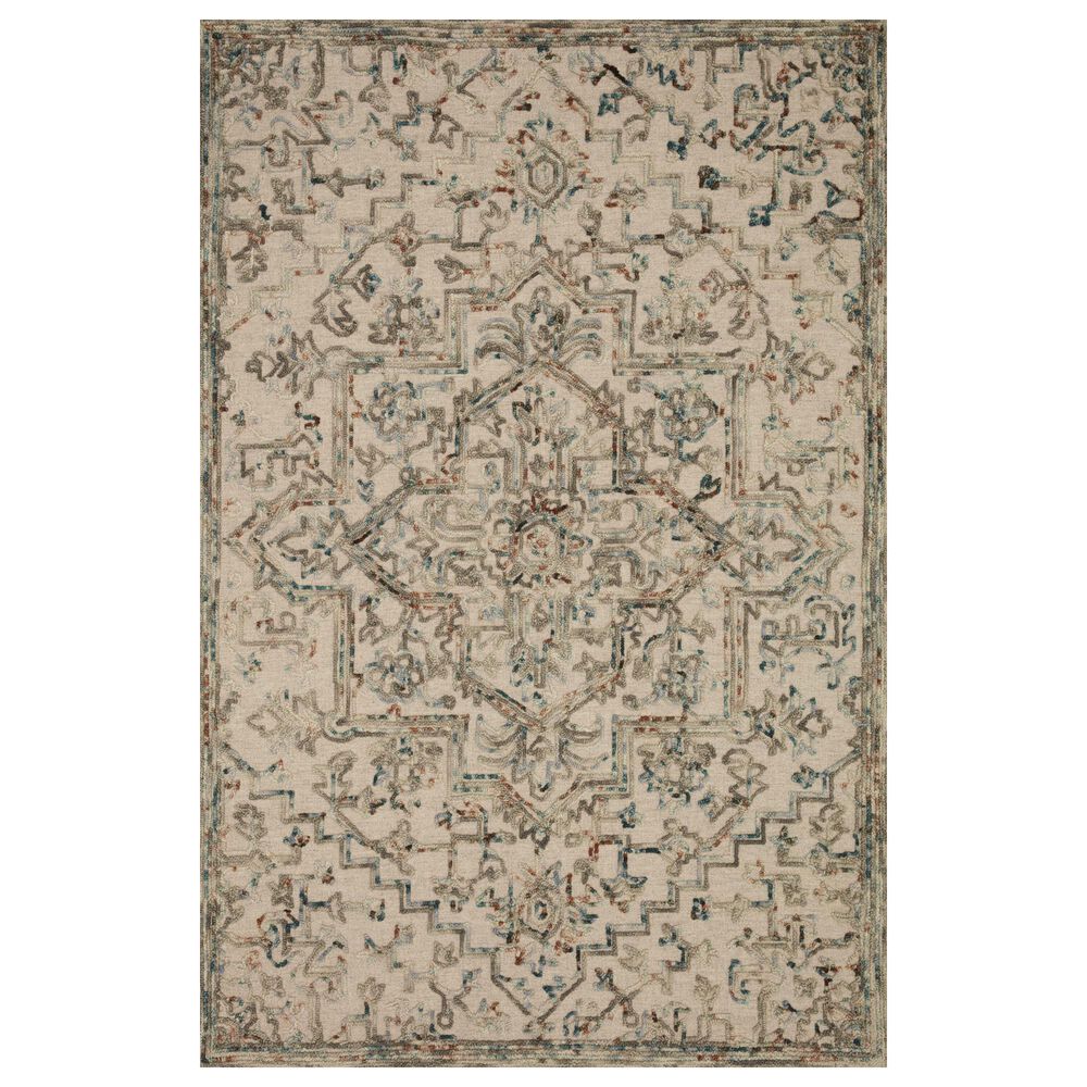 Loloi II Halle HAE-01 3"6" x 5"6" Gray and Ocean Area Rug, , large