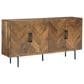 Signature Design by Ashley Prattville 4-Door Credenza in Light Brown and Dark Gray, , large