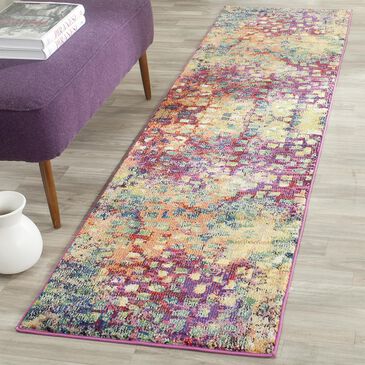 Safavieh Monaco MNC225D-222 2"2" x 22" Pink/Multi Runner, , large