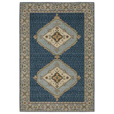 Oriental Weavers Andorra 1"10" x 3"2" Blue and Gold Area Rug, , large