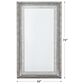 Garber Collection 73" Aged Glass Frame Floor Mirror in Gray and Silver, , large