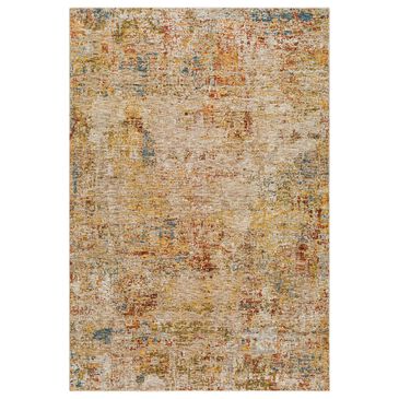 Surya Mona Lisa Abstract 7"10" x 10"3" Tan, Mustard, Olive, Sage, Brick Red, Dark Blue and Burgundy Area Rug, , large