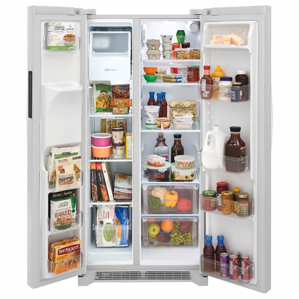 Frigidaire 33&quot; Side-by-Side Refrigerator in White, , large