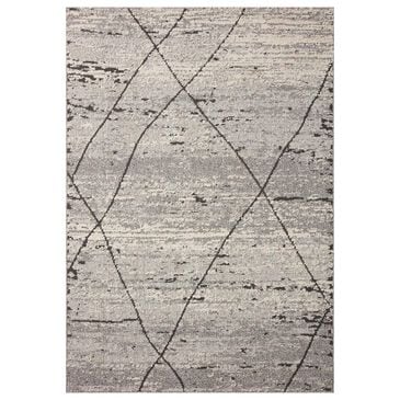 Loloi II Fabian 7"10" Square Grey and Charcoal Area Rug, , large