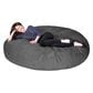 Jaxx 6" Cocoon Large Bean Bag Chair in Charcoal, , large