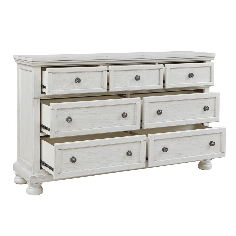 Signature Design by Ashley Robbinsdale 7 Drawer Dresser with Mirror in Antique White, , large