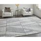 Feizy Rugs Whitton 8" x 10" Ivory and Black Area Rug, , large