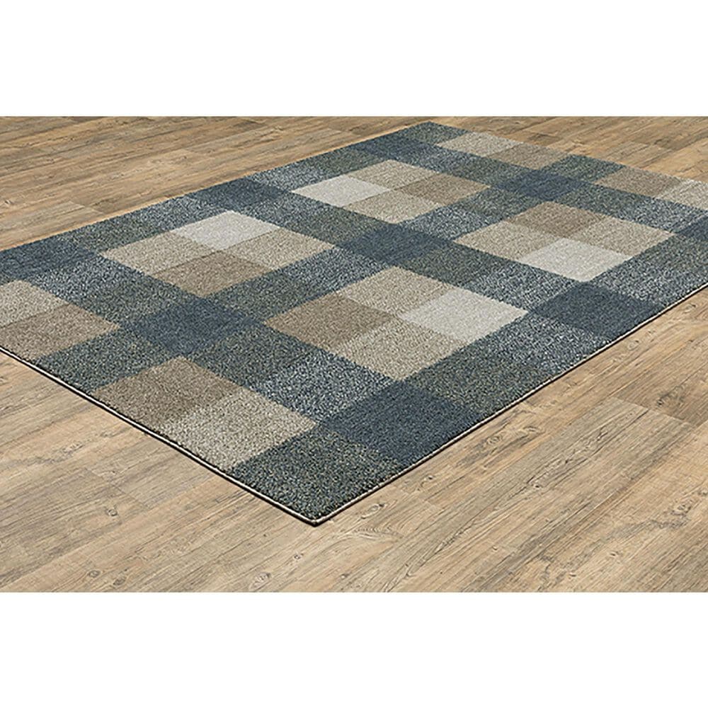 Oriental Weavers Alton Flanel 3&#39;3&quot; x 5&#39; Blue and Beige Area Rug, , large