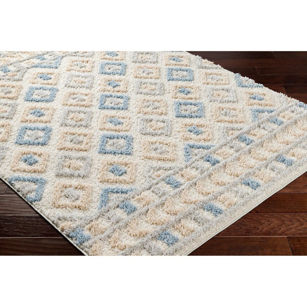 Surya Rodos RDO2337 5&#39;3&quot; x 7&#39; Beige, Ivory, Denim and Light Gray Area Rug, , large