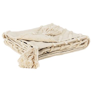 Rizzy Home 50" x 60" Geometric Throw in Natural, , large