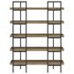 Signature Design by Ashley Montia 76" Bookcase in Light Brown and Gunmetal Gray, , large