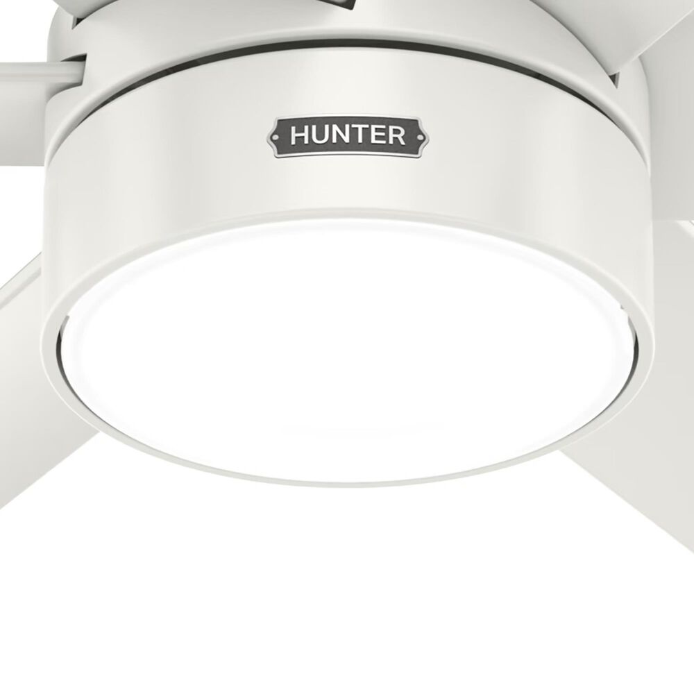 Hunter Solaria 60&quot; Outdoor Ceiling Fan with LED Light in Fresh White, , large