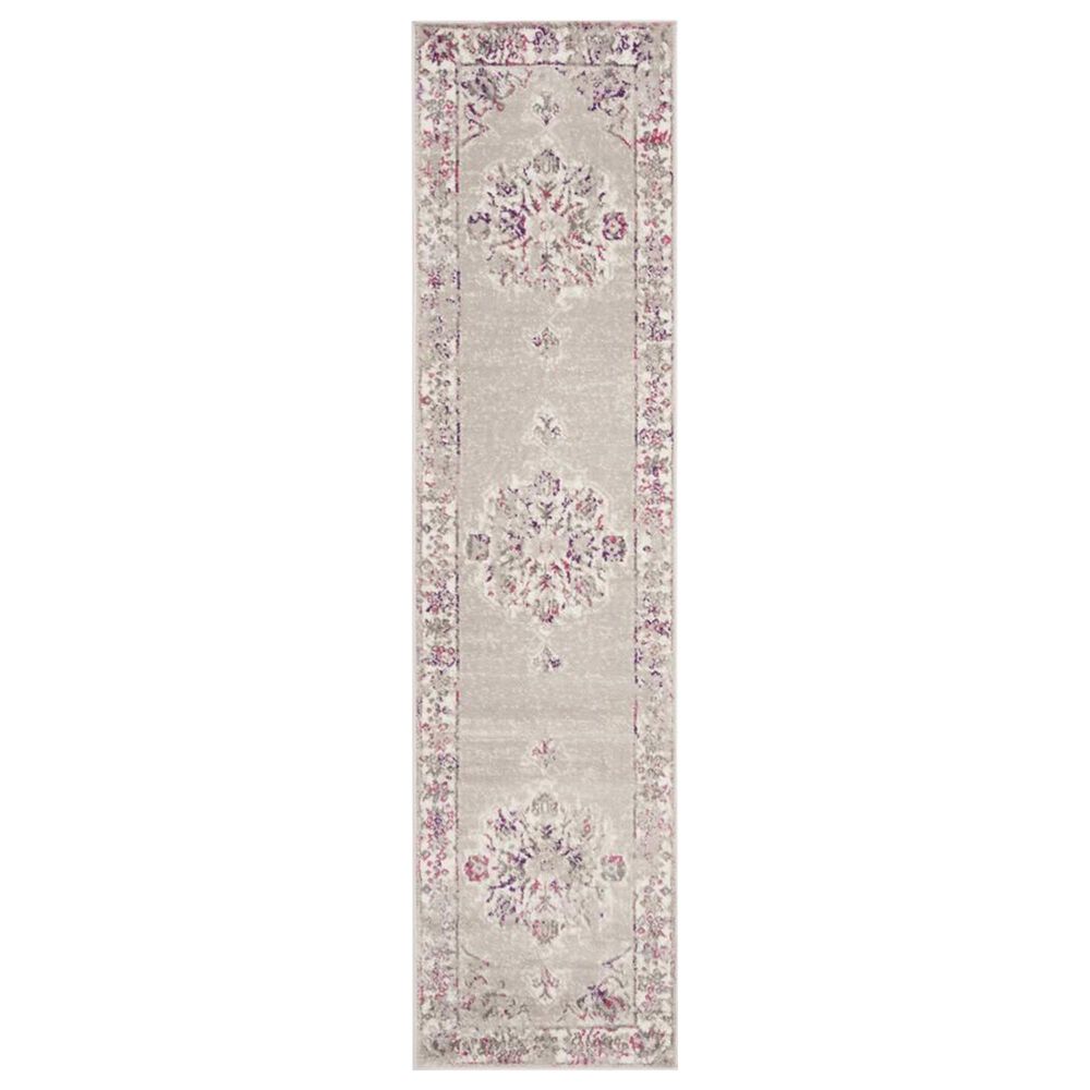 Safavieh Skyler SKY169P 2" x 10" Gray and Pink Runner, , large