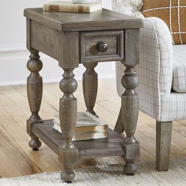Null Aria 1-Drawer Chairside End Table in Smoke Grey, , large