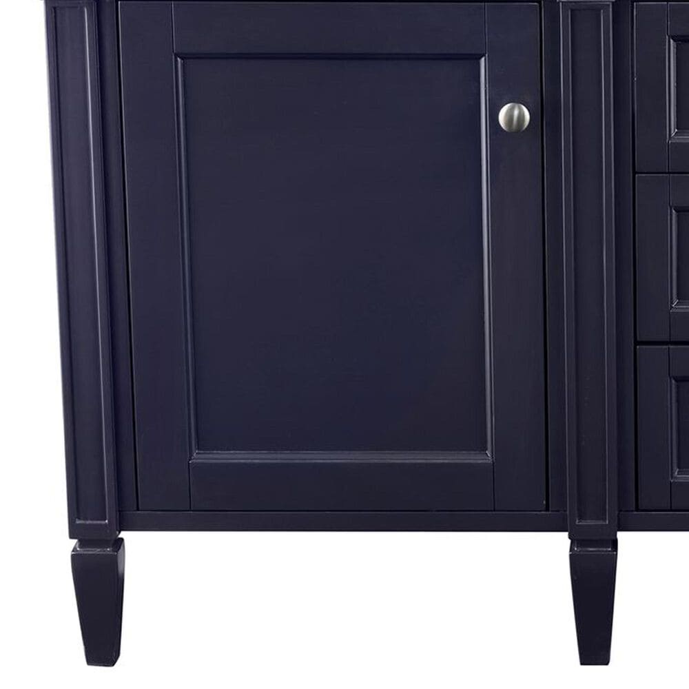 James Martin Brittany 60&quot; Double Bathroom Vanity in Victory Blue with 3 cm Charcoal Soapstone Quartz Top, , large