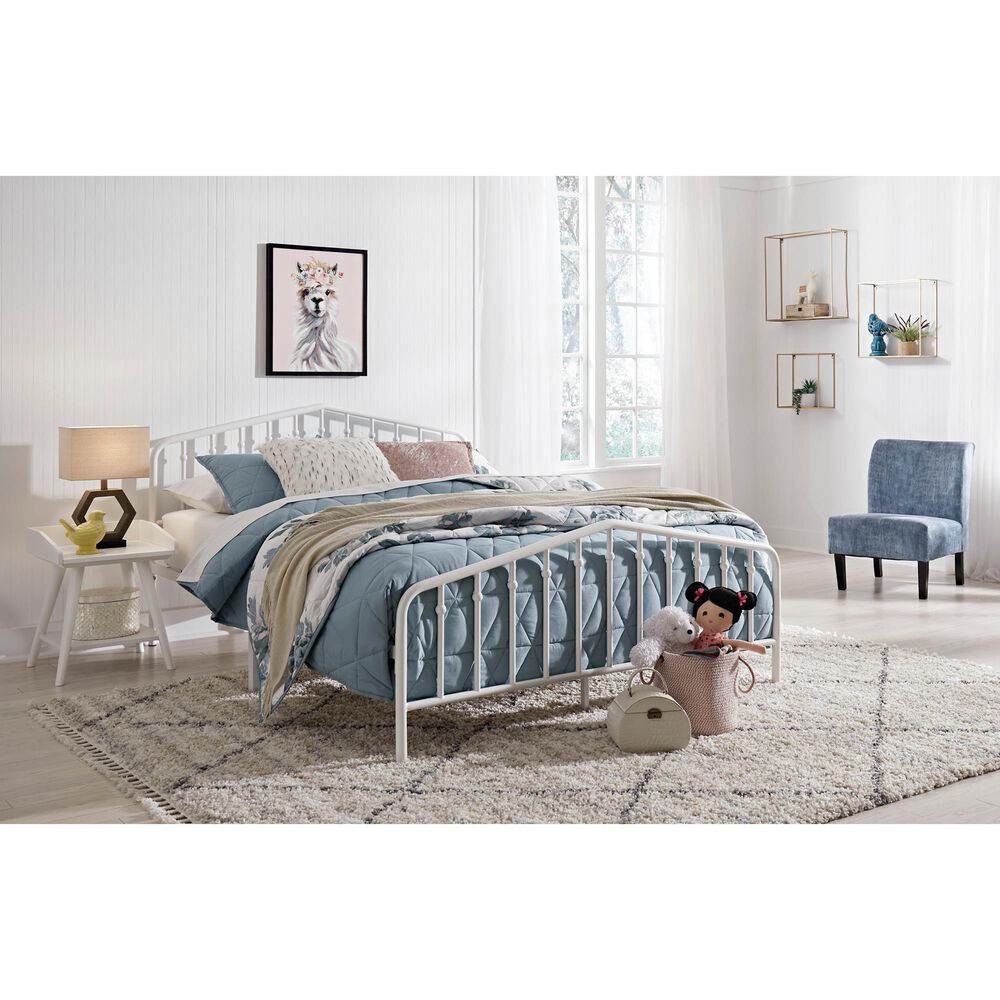 Signature Design by Ashley Trentlore Queen Metal Bed in White, , large