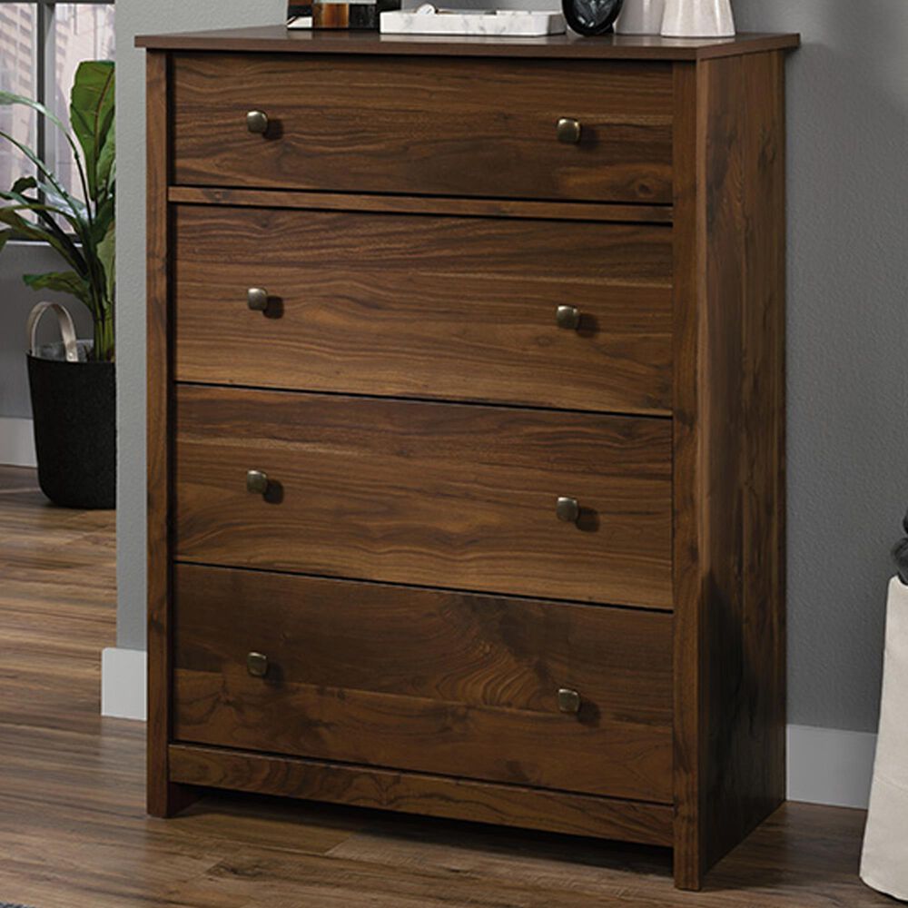 Sauder River Ranch 4-Drawer Chest in Grand Walnut, , large