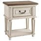 Signature Design by Ashley Realyn 1 Drawer Nightstand in Chipped White and Brown, , large
