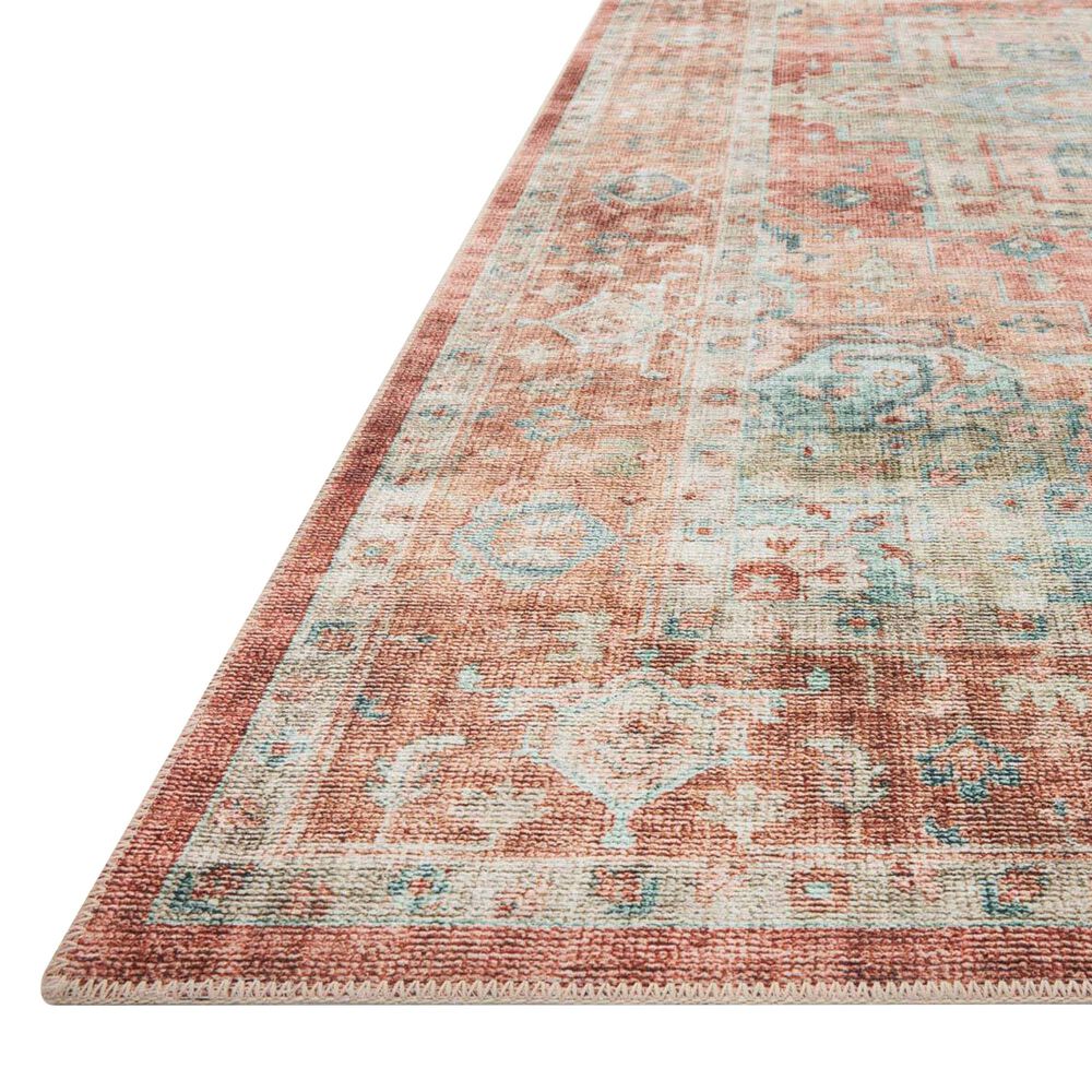 Loloi II Heidi 5&#39; x 7&#39;6&quot; Terracotta and Aqua Area Rug, , large