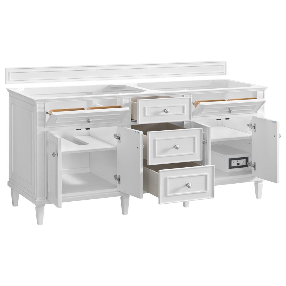 James Martin Lorelai 72&quot; Double Vanity in Bright White, , large