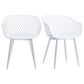 Moe"s Home Collection Piazza Patio Chair in White (Set of 2), , large