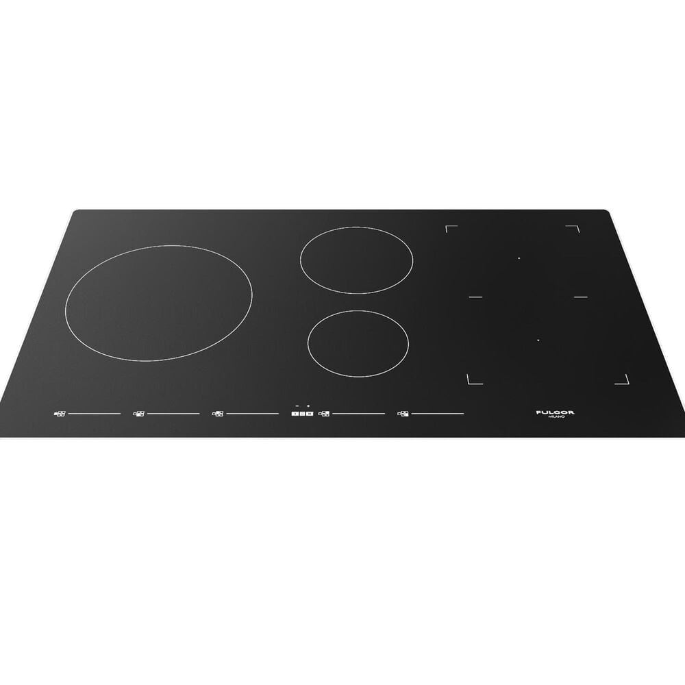Fulgor Milano 36&quot; Induction Cooktop with Brushed Aluminum Trim in Black, , large
