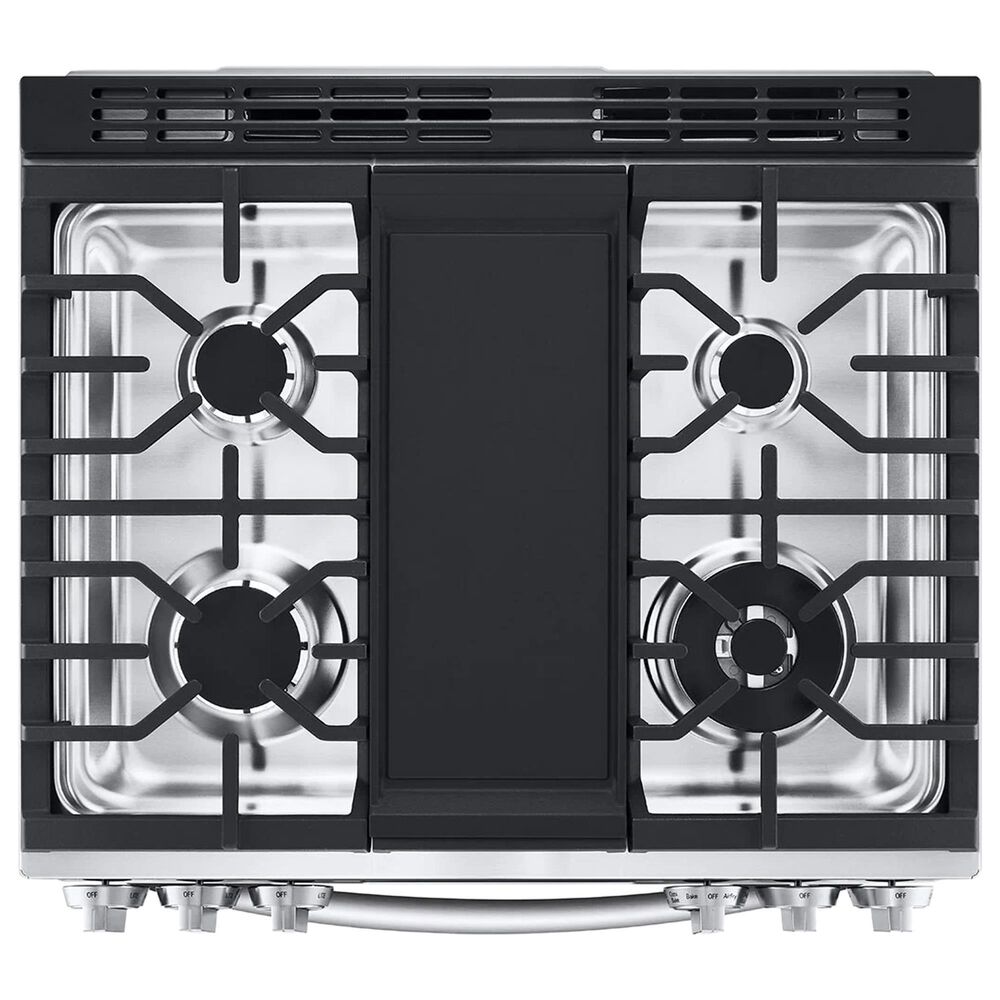 LG 6.3 Cu. Ft. Convection InstaView Dual Fuel Slide-In Range in Print Proof Stainless Steel, , large