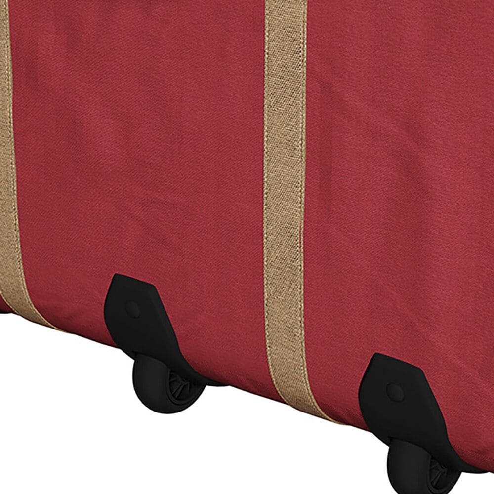 Timberlake 9&#39; Rolling Christmas Tree Storage Bag with Wheels in Red and Gold, , large