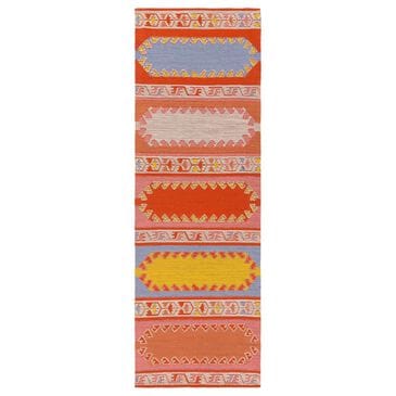 Surya Sajal 2"6" x 8" Brick Red, Camel, Ivory, Rose, Light Blue and Mustard Runner, , large