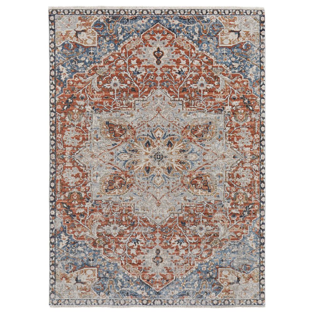 Feizy Rugs Kaia 2" x 3" Red and Blue Area Rug, , large