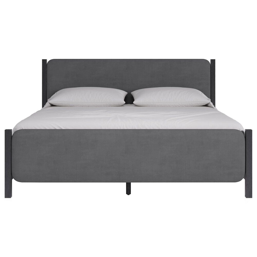 Urban Home Elora Upholstered Eastern King Bed in Charcoal, , large