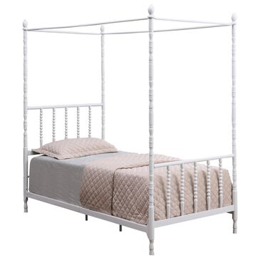 Pacific Landing Betony Twin Canopy Bed in White, , large