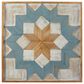 Maple and Jade 31" x 31" Farmhouse Wood Wall Decor in Brown, Blue, White and Cyan, , large