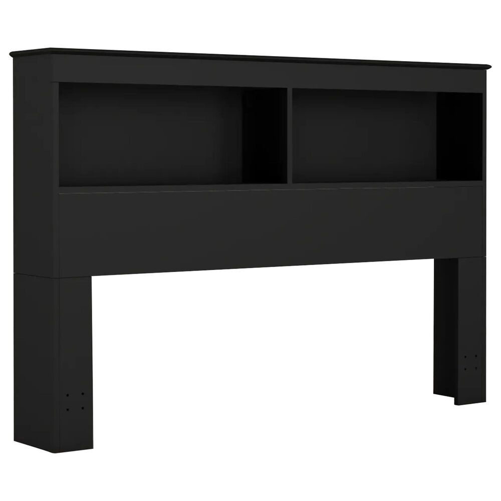 Lemoore Essential Full/Queen Bookcase Headoard in Solid Black, , large