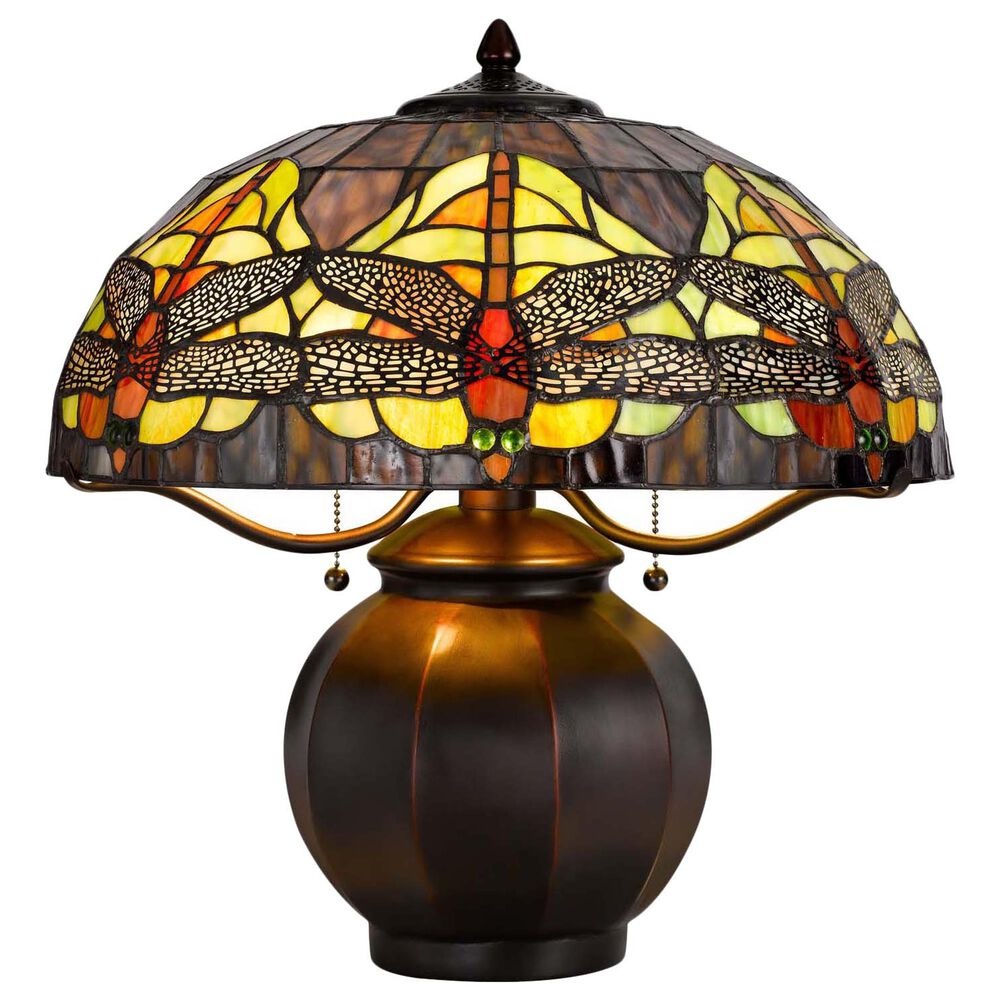 Cal Lighting Tiffany Table Lamp In Dark Bronze Nebraska Furniture Mart