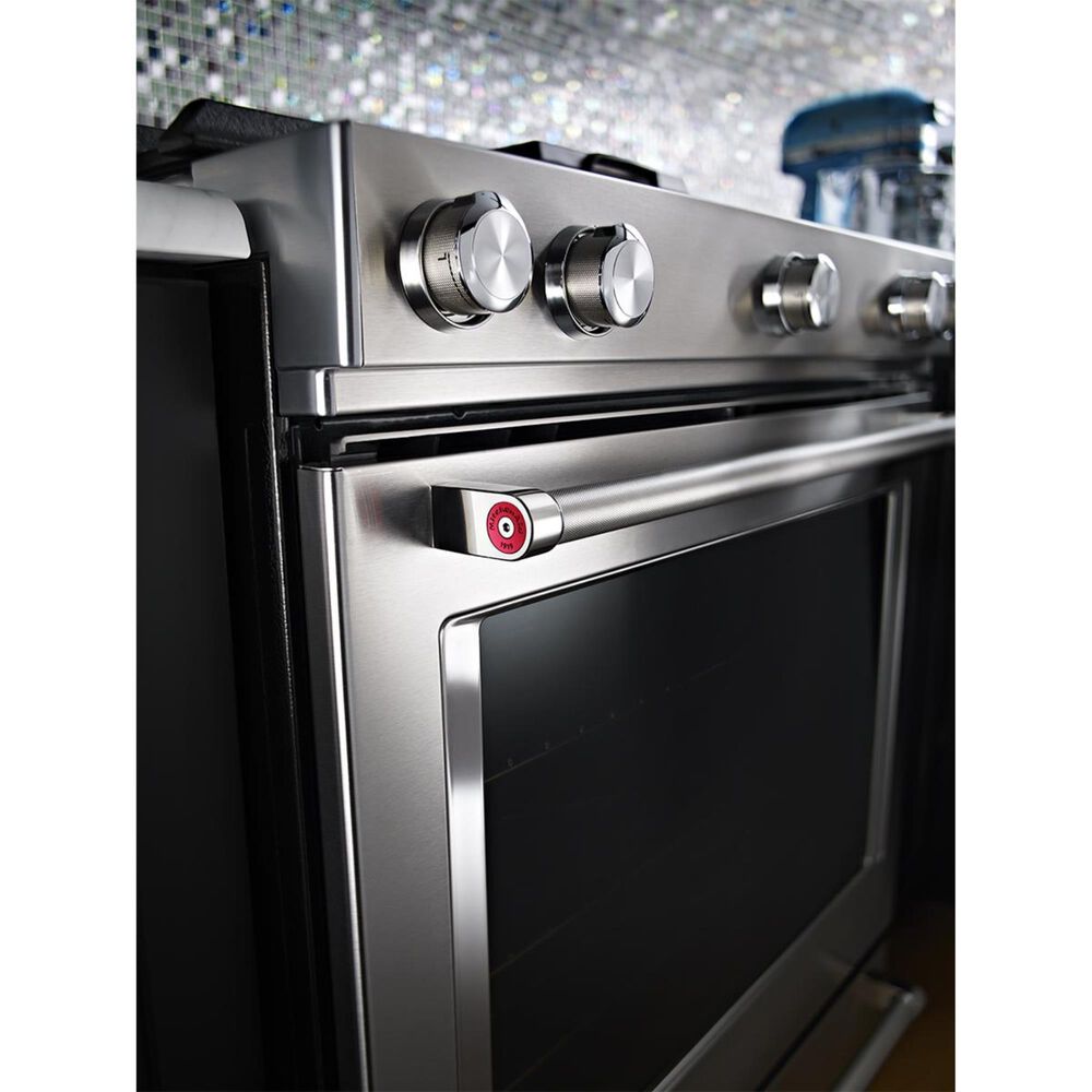 KitchenAid 30&quot; 5-Burner Dual Fuel Convection Slide-In Range with Baking Drawer in Stainless Steel, , large