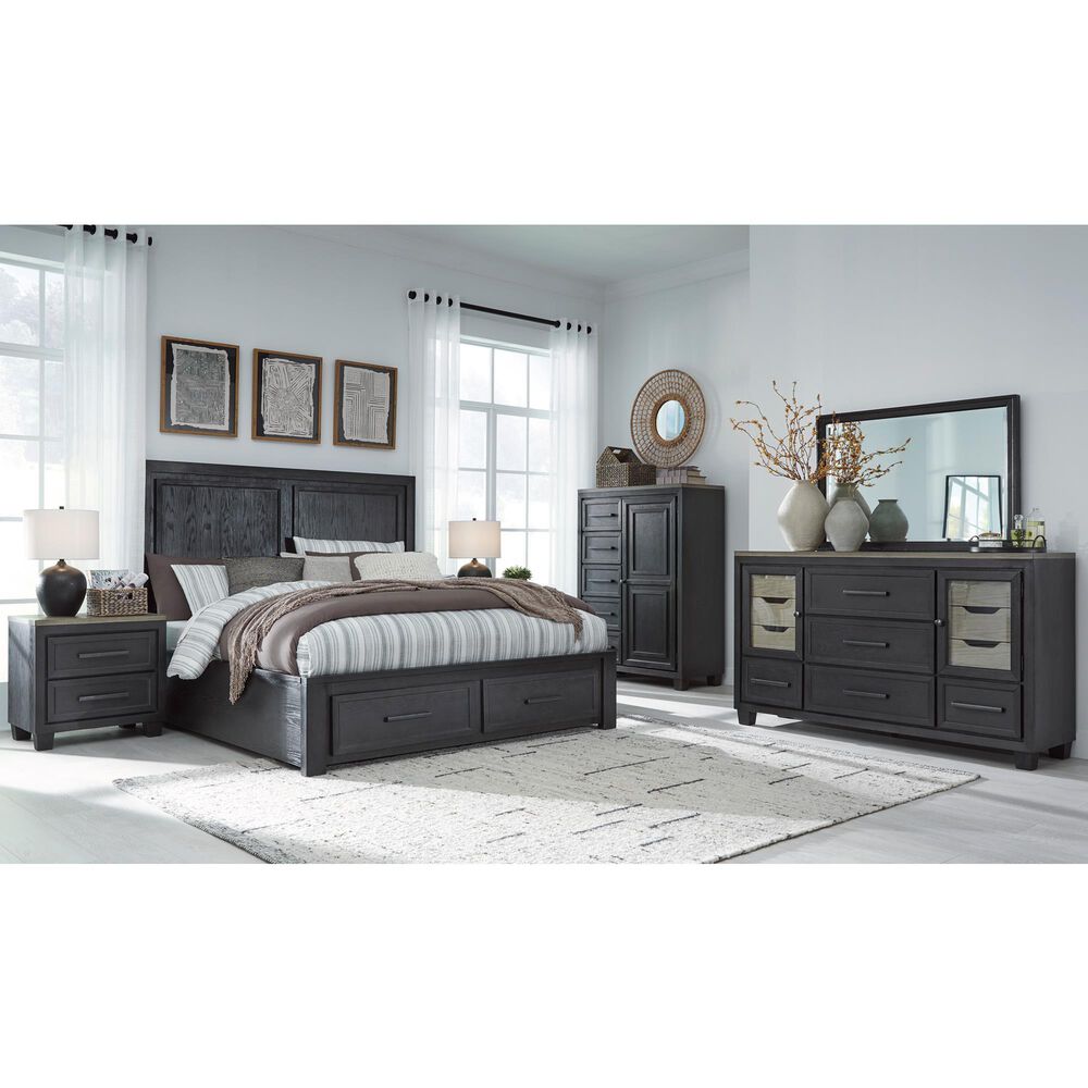 Signature Design by Ashley Foyland California King Storage Bed in Black and Brown, , large