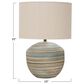 Teak Interiors Await Stoneware Table Lamp in Sand, , large