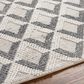 Surya Daffodil Geometric 2"6" x 8" Light Grey and Natural Runner, , large